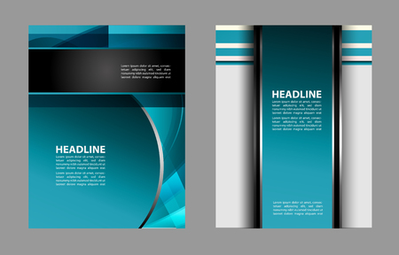 Stylish presentation of business poster, magazine cover, layout design templateのイラスト素材