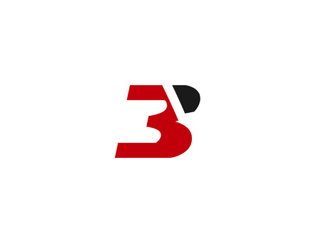 Vector sign spherical number 3のイラスト素材