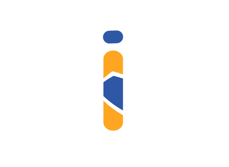 Letter i icon logo design template elementsのイラスト素材