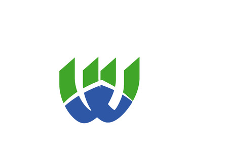 Letter W logo design template elements iconのイラスト素材