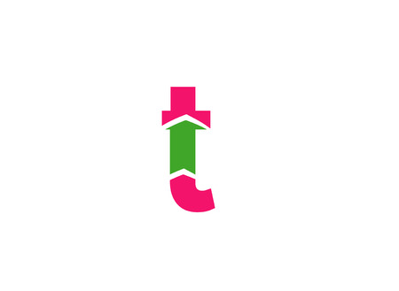 Letter t icon logo design template elementsのイラスト素材