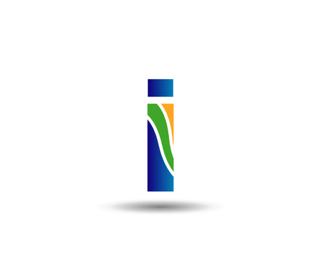 Vector illustration Letter iのイラスト素材