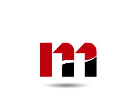 Vector elegant symbol alphabet Letter mのイラスト素材