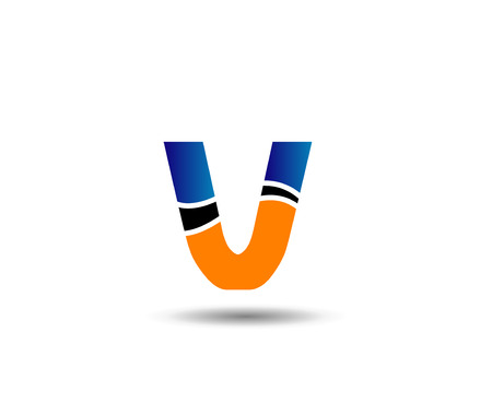 Vector illustration of abstract icons based on the letter vのイラスト素材