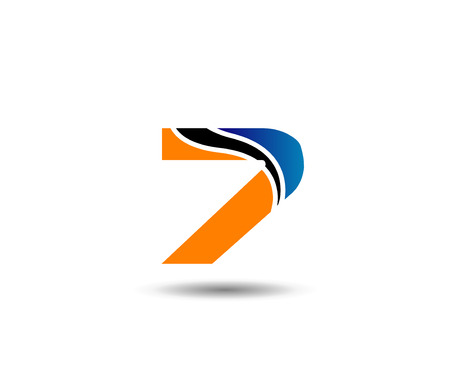 Number seven 7   icon template elementsのイラスト素材