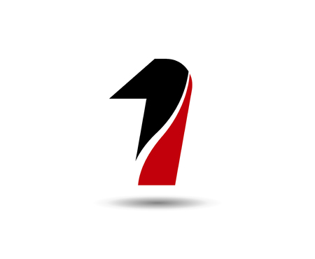 Number 1  design template elements iconのイラスト素材