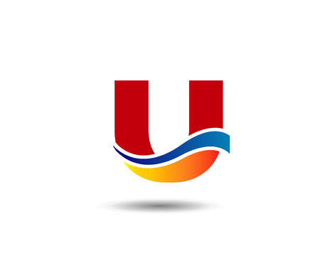 Letter U   design template iconのイラスト素材