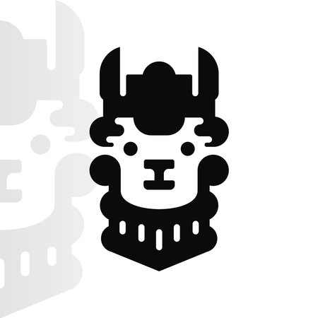 Alpaca logo on isolated backgroundのイラスト素材