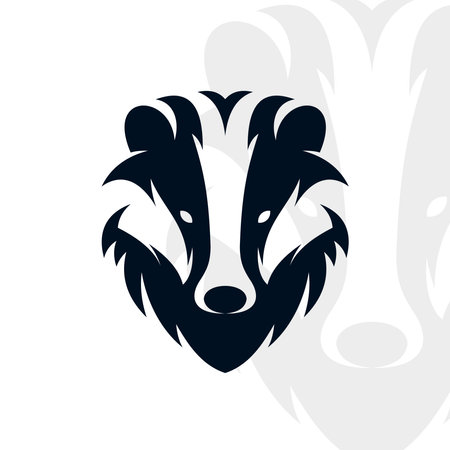 Badger logo on isolated background v30のイラスト素材