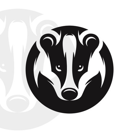 Badger logo on isolated background v36のイラスト素材