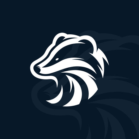 Badger logo on isolated background v60のイラスト素材