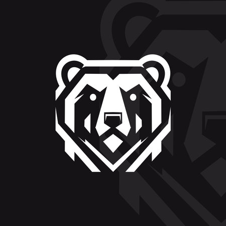 Bear logo on isolated background v9のイラスト素材
