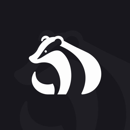 Badger logo on isolated backgroundのイラスト素材
