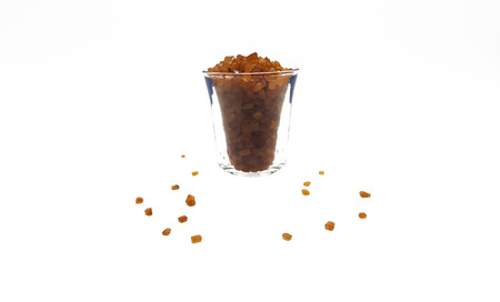 Pure Brown Sugar in Glass shotの写真素材