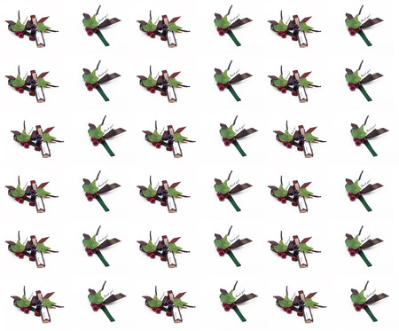 Christmas Thank you tags on white backgroundの写真素材