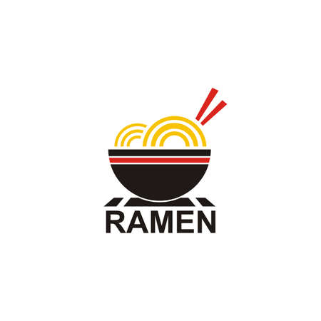 ramen logo design vector - japanese food - fast foodのイラスト素材