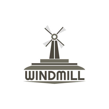illustration vector graphic of windmill tower - perfect for industry, energy, technology, building, estate, farm, etcのイラスト素材