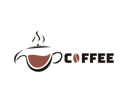 illustration vector graphic of teapot coffee accompanied by steam good for drink, coffee drink, cappuccino, etcのイラスト素材