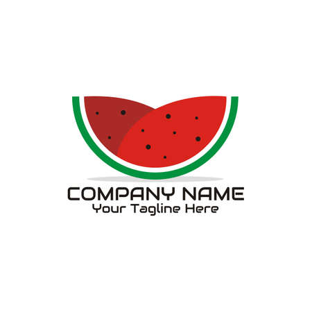 illustration vector graphic of watermelon fruit piece combine seed watermelon - perfect for fruit product, watermelon product, juice, drink etcのイラスト素材