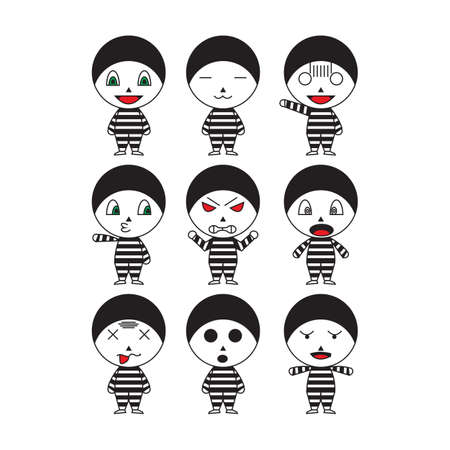 set vector stock character emoji cartoonのイラスト素材
