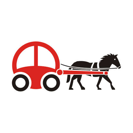 horse-drawn carriage vector - illustrationのイラスト素材