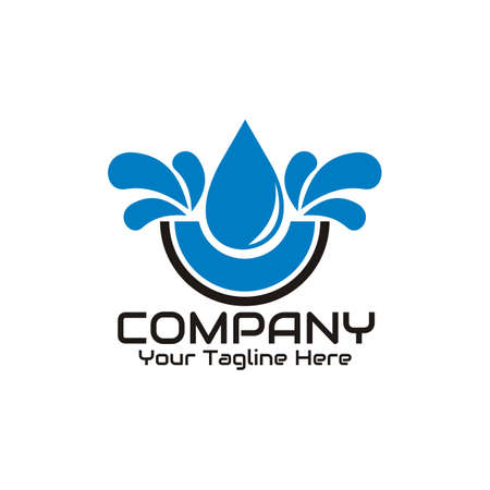 illustration vector graphic of water drop on bowl and showing water splash, perfect for energy, company, business, etc.のイラスト素材