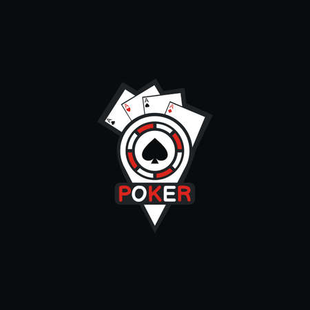 illustration vector graphic of spade poker logo with black background, perfect for game, sport,...