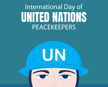 <p>illustration vector graphic of head of a UN soldier, perfect for international day, united nations peacekeepers, celebrate, greeting card, etc.</p>のイラスト素材