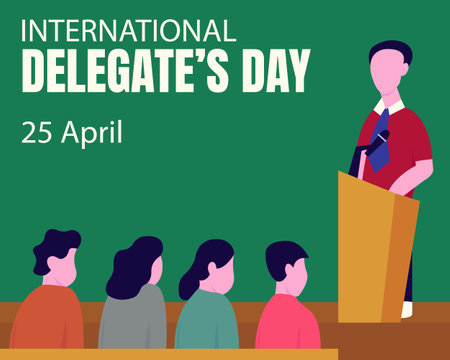 illustration vector graphic of association of state delegates, perfect for international day, international delegates day, celebrate, greeting card, etc.のイラスト素材