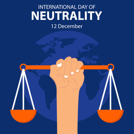 illustration vector graphic of hand lifts the scale upwards, perfect for international day, international day of neutrality, celebrate, greeting card, etc.のイラスト素材