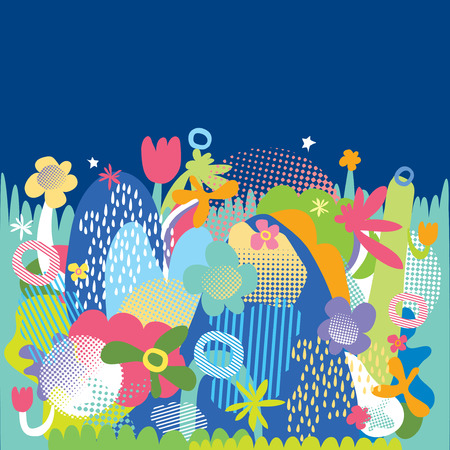 colorful background illustration vector abstract freeformのイラスト素材
