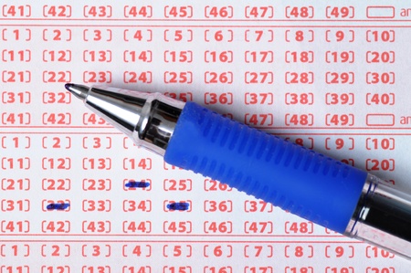 Real close-up of Polish lottery ticketの写真素材