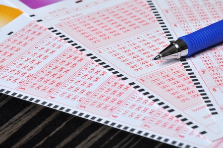 Real close-up of Polish lottery ticketの写真素材