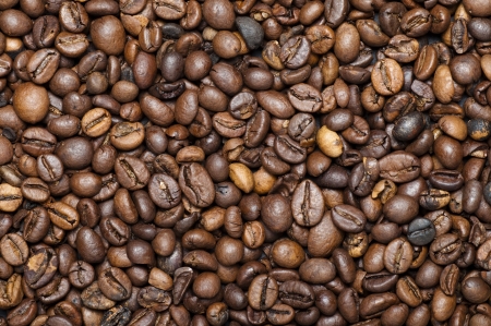 Texture of coffee beans  Close-upの写真素材