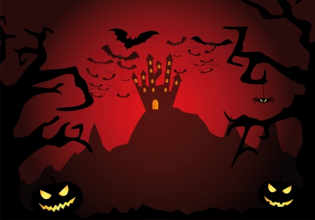 fully editable halloween backroundのイラスト素材