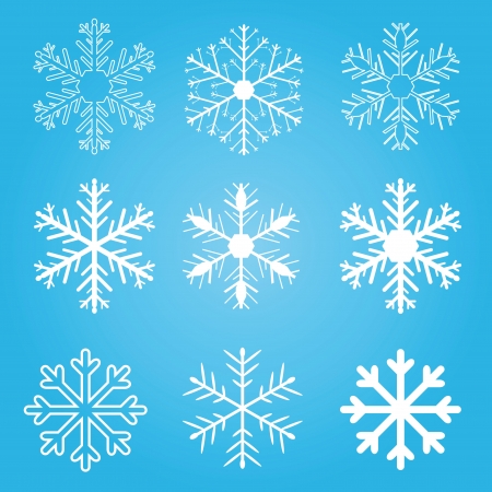 Snowflakes winter set,  design. のイラスト素材