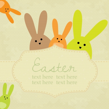 Vector vintage easter background with space for your textのイラスト素材
