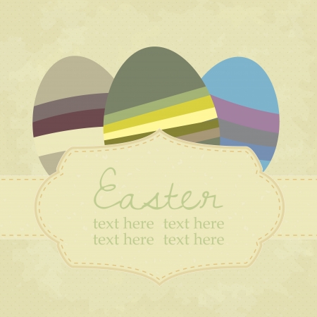 Vector vintage easter background with space for your textのイラスト素材