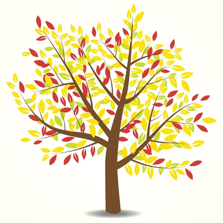Vector illustration of autumn treeのイラスト素材