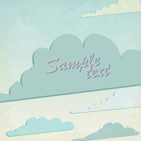 Vintage cloudy background, Vector illustrationのイラスト素材