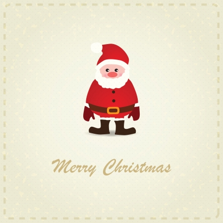 Vector christmas card with Santa Clausのイラスト素材