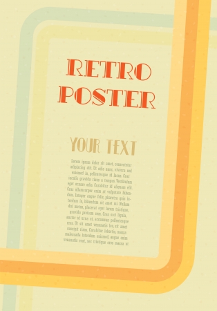 Vector retro poster design with copy spaceのイラスト素材