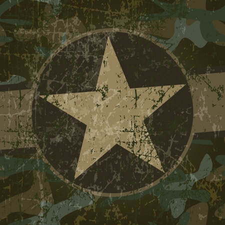 Military background with copy space and starのイラスト素材