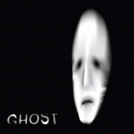 Ghost or alien face illustration のイラスト素材