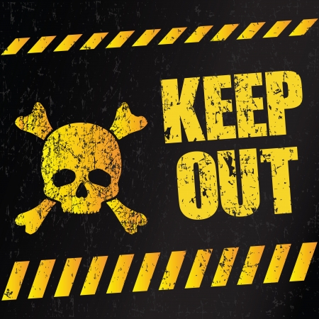 Danger Sign "Keep Out" (vector illustration)のイラスト素材