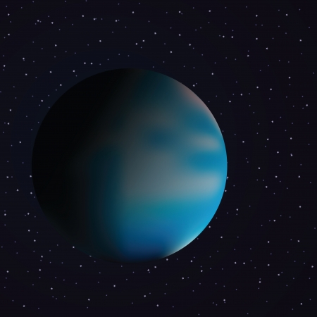 Planet and dark space in background (Vector illustration)のイラスト素材