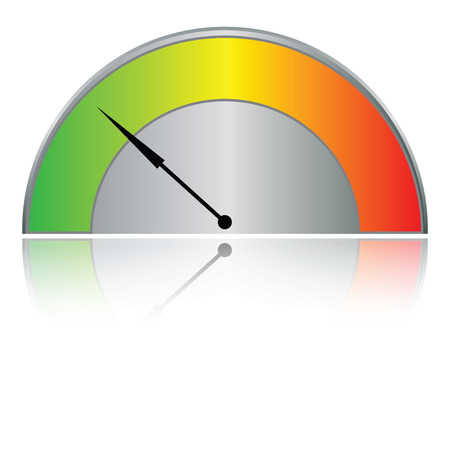 Speedometer buttonisolated on white (vector illustration)のイラスト素材