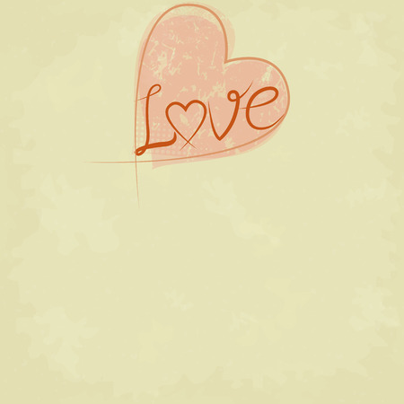 Grunge valentine card with copy space, vector illustrationのイラスト素材