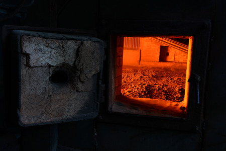 Furnace in thermal power station.の写真素材