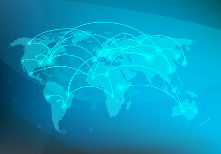 global network connection concept, vector illustrationのイラスト素材